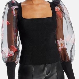 Alice & Olivia Puff Sleeve Blouse